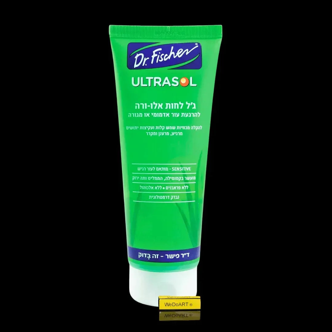 Dr. Fischer ULTRASOL after sun aloe vera moisturizing gel, 200 ml bottle, front view