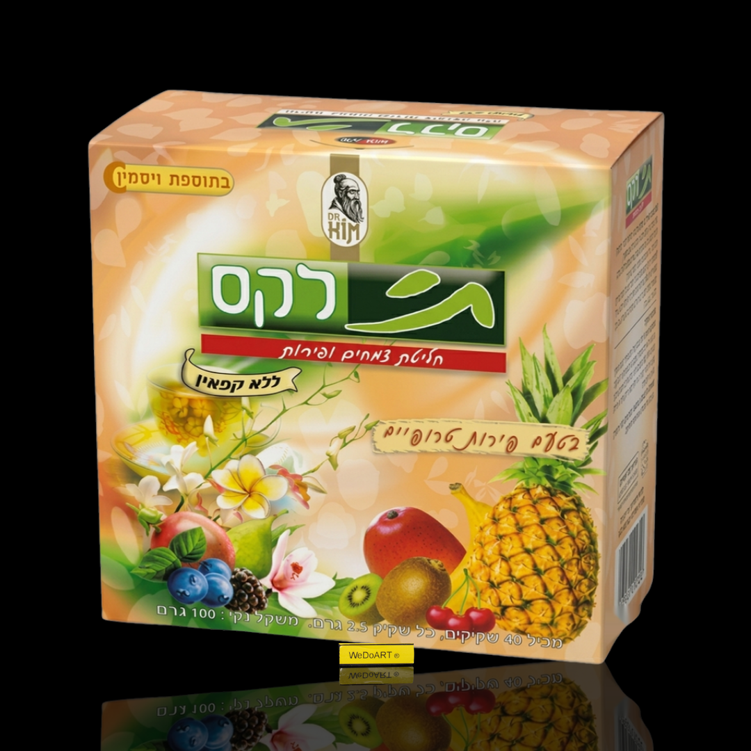 Dr. Kim Natural Tealax tropical fruit herbal infusion box, 40 tea bags, caffeine-free