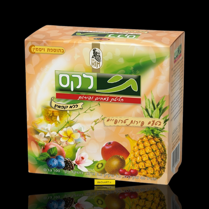 Dr. Kim Natural Tealax tropical fruit herbal infusion box, 40 tea bags, caffeine-free