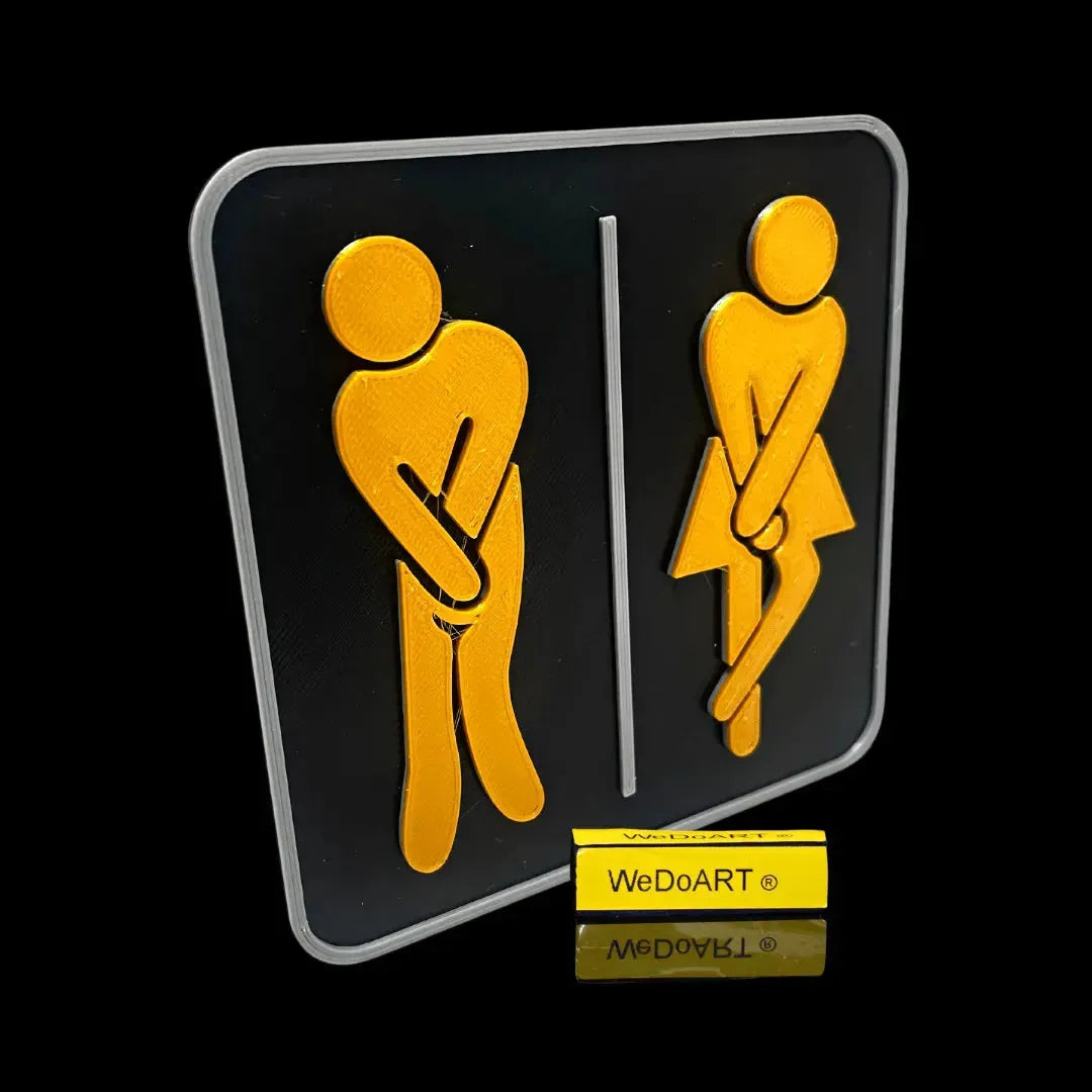 Funny Toilet restroom Sign 3D print 10 X10 cm – WEDOART-IL, image size:1080x1080