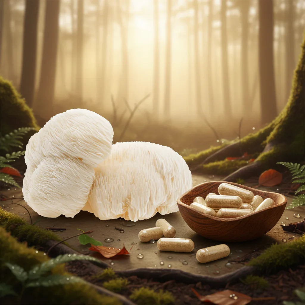 Bara - Lion’s Mane Mushroom Capsules - Hericium erinaceus 60 capsules Bara Herbs