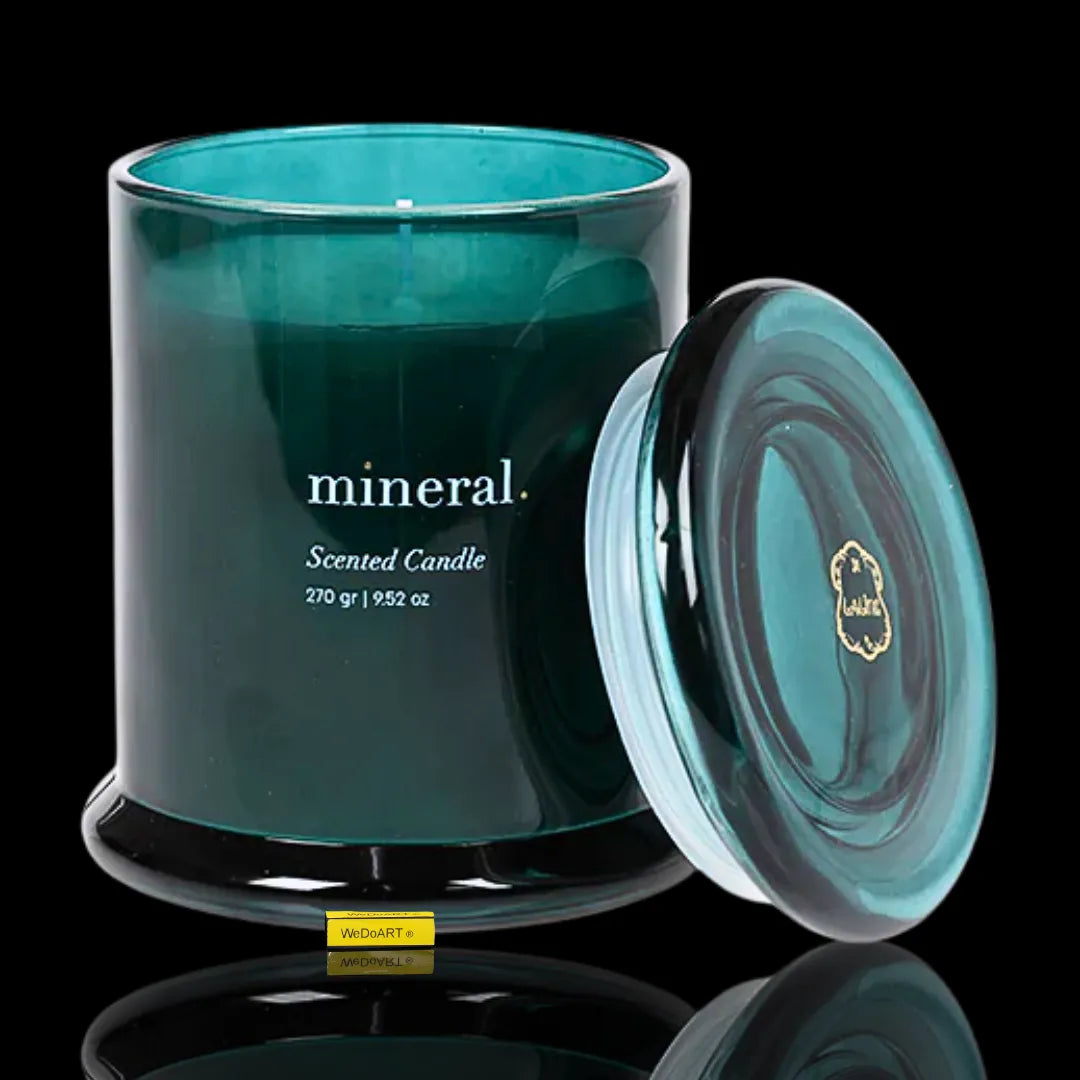 LALINE- Mineral scented Glass Candle with Lid 270 gram LALINE