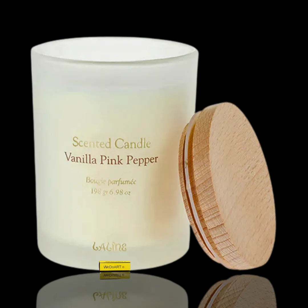 LALINE- scented Candle VANILLA PINK PEPPER scent 198 gram LALINE