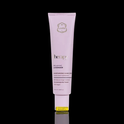 Therapy Relaxing Lavender Feuchtigkeitsspendende Handcreme in einer hellvioletten Tube