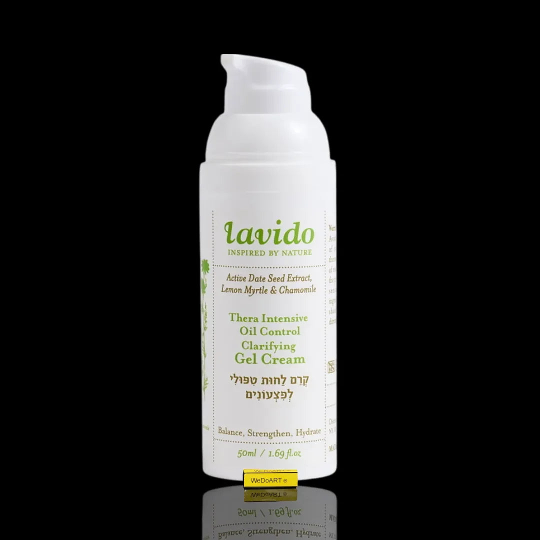 Lavido lightweight face cream 50 ml, front view of the tube or jar and label.