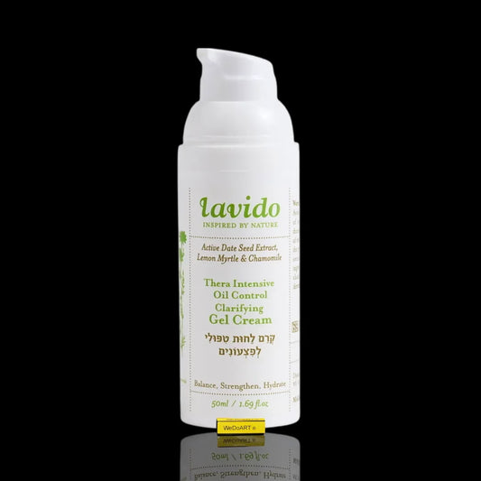 Lavido lightweight face cream 50 ml, front view of the tube or jar and label.
