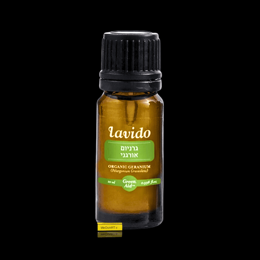 Lavido -Organic Geranium oil 10 ml - WEDOART-IL