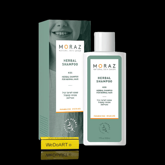 MORAZ- Kids Herbal shampoo for normal hair Chamomile and Achillea flower 500 ml - WEDOART-IL