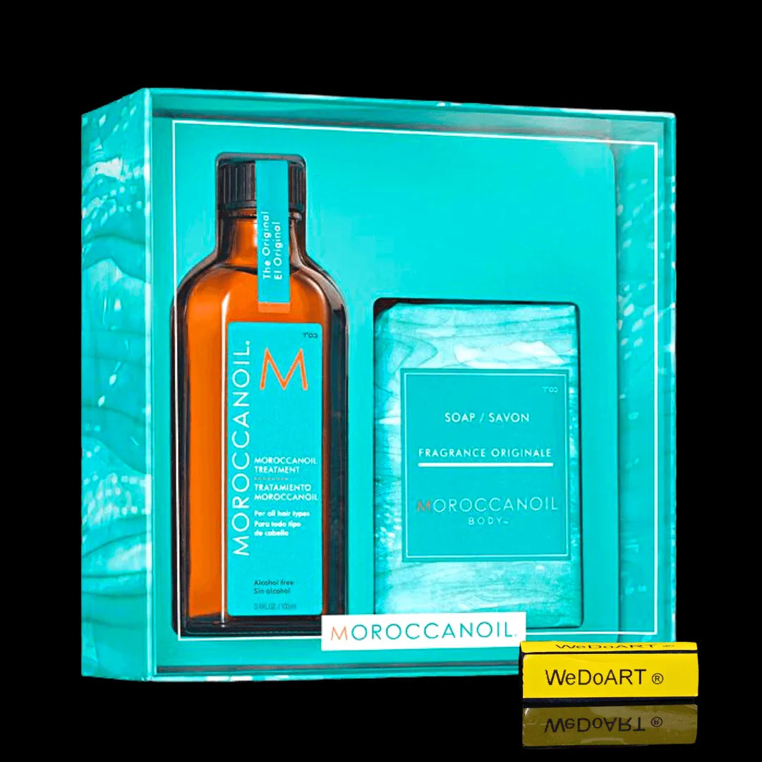 Moroccanoil Treatment 100ml + Moroccanoil Cleansing Bar 200gr Gift Set - WEDOART-IL