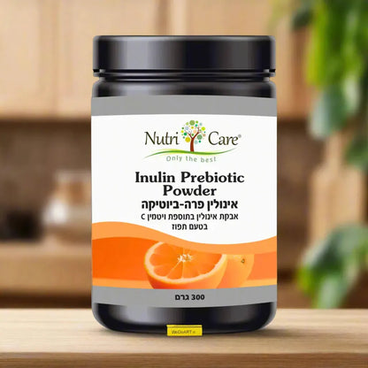 NUTRI CARE - Inulin prebiotic powder with added vitamin C in orange flavor 300 gram Nutri Care