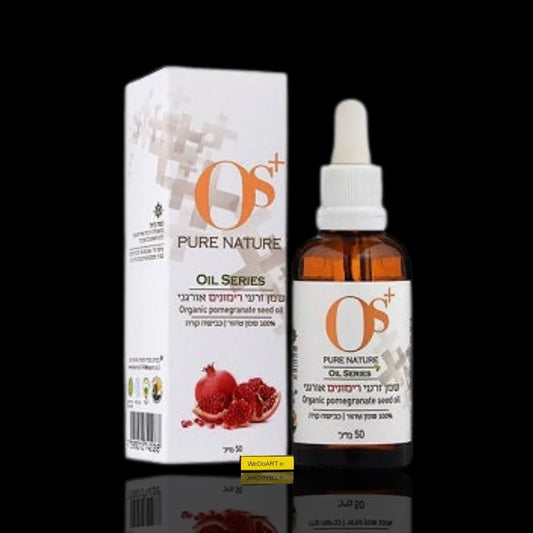 OS+ PURE NATURE organic pomegranate seed oil 50 ml bottle and box