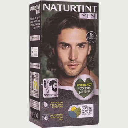 Naturtint 5N Светло-каштановый гель-краска для стойкого окрашивания волос для мужчин – 150 мл