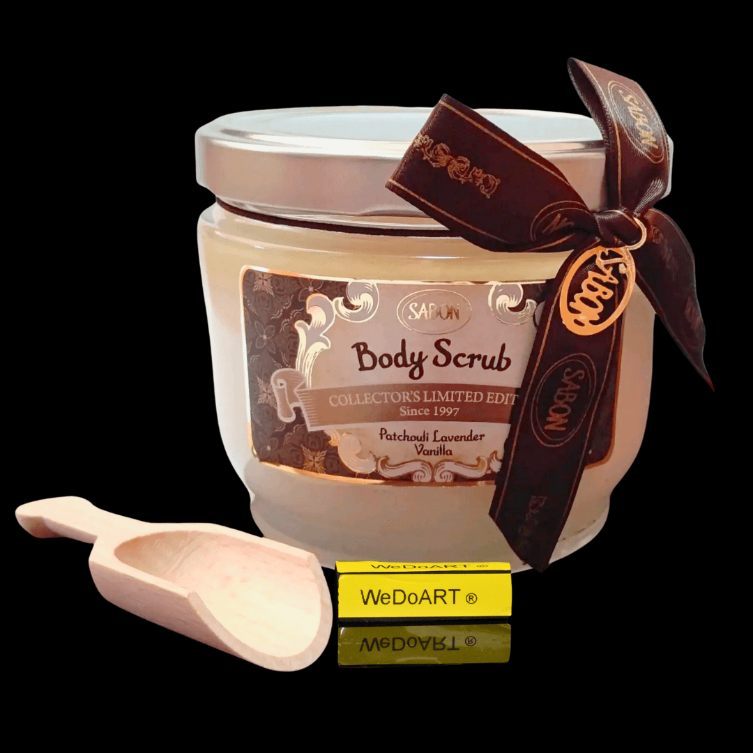 Sabon body scrub Patchouli Lavender Vanilla ECONOMY PACK 600g +Scoop - WEDOART-IL