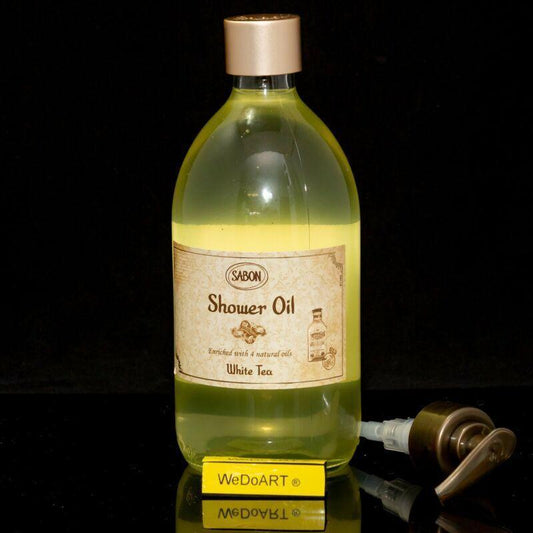 Sabon Shower Oil White Tea 500ml 17.59Fl.oz +pump - WEDOART-IL