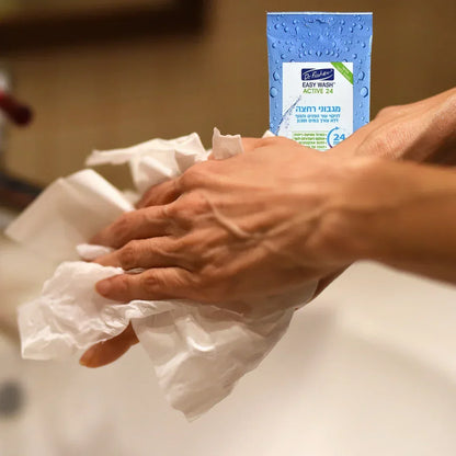SANO - Easy Wash Active Personal Hygiene Wash Wipes 24 x 2 (48 pcs) SANO