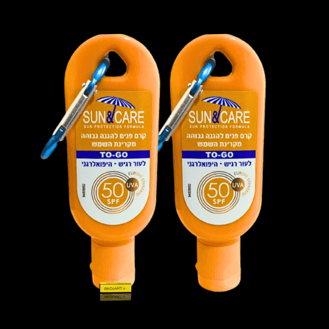 SUN & CARE TO-GO SPF 50 face cream for high protection from the sun 2x 30 ml - WEDOART-IL