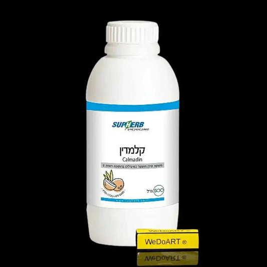 SupHerb Calmedin mineral drink, white 500 ml bottle with a blue and white label and a coconut graphic