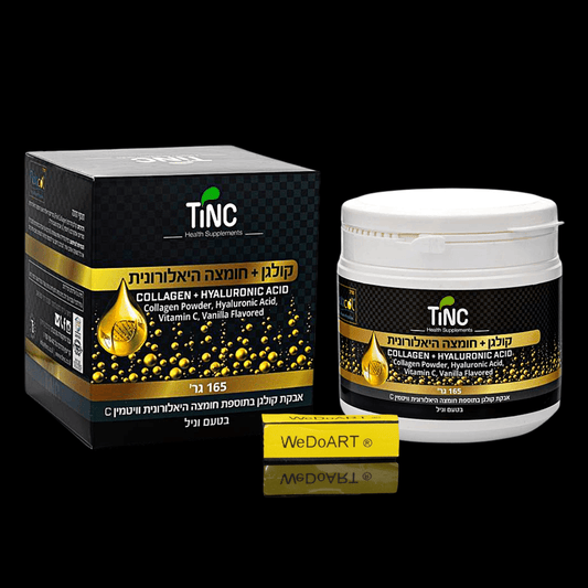 Tinc - Collagen with hyaluronic acid powder Vanilla Flavor 165 grams - WEDOART-IL