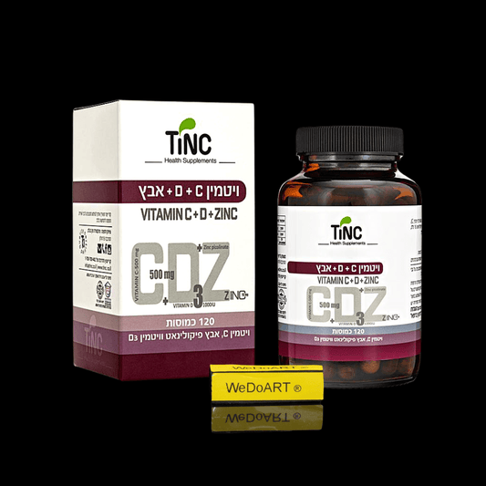 Tinc - Vitamin C+D+Zinc 120 capsules - WEDOART-IL