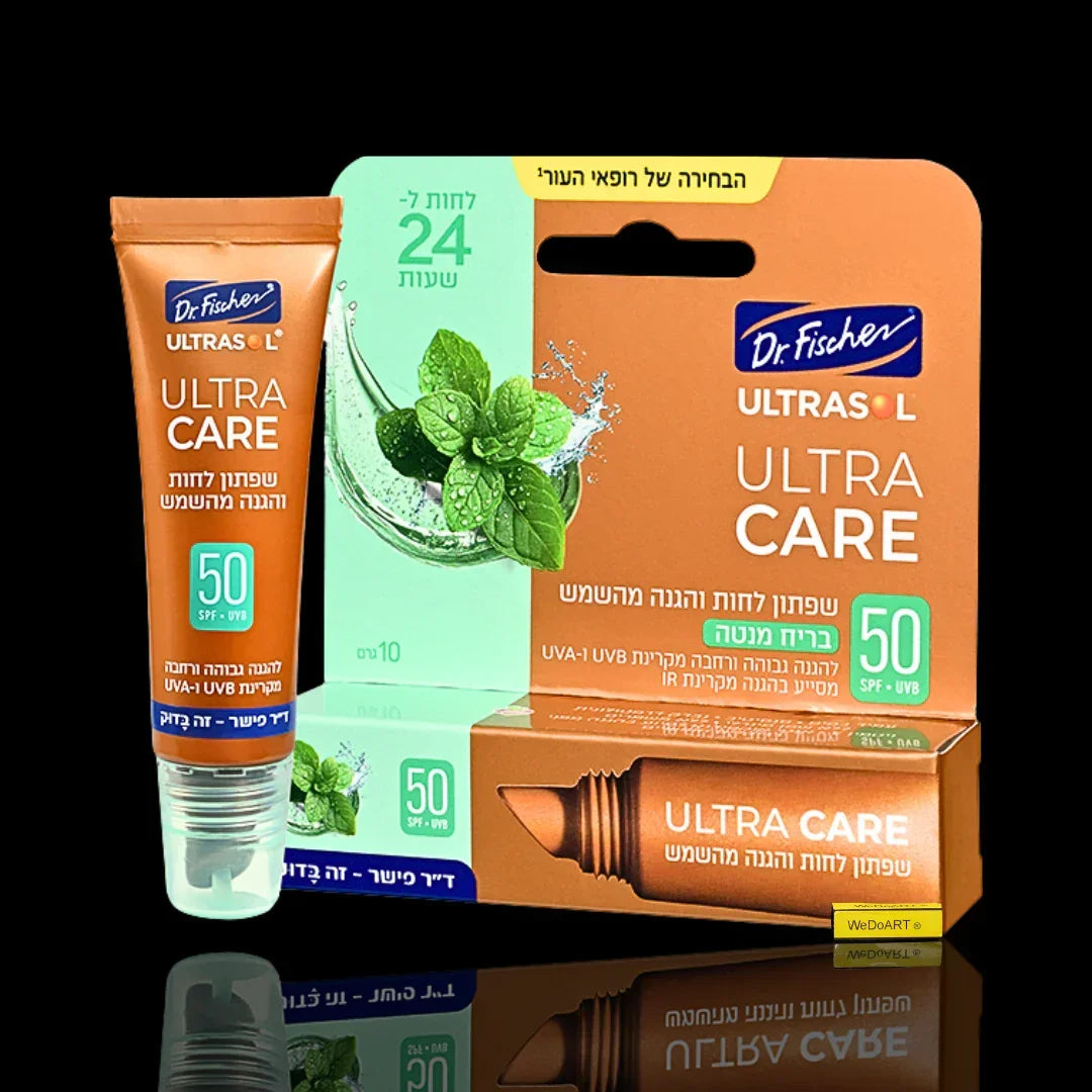 ULTRASOL ULTRA CARE Mint SPF50 lipstick tube, 10 g, front view