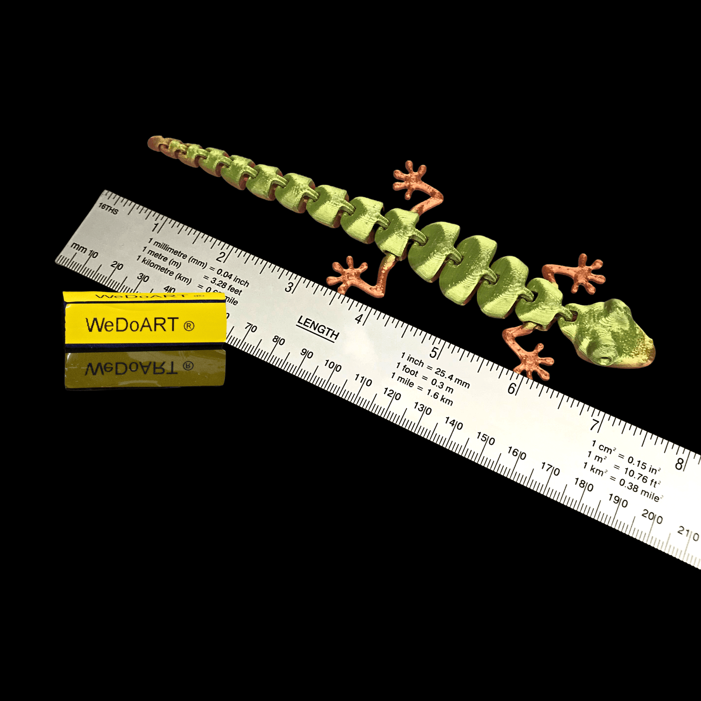 Articulated Lizard 3d print 7" - 18 cm long! - WEDOART-IL