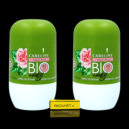 Careline -2 Deodorant roll-on breathe BIO Velvet Rose (2x 75 ml) - WEDOART-IL