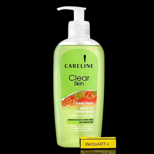 CARELINE CLEAR SKIN facial cleansing gel in a 300 ml pump bottle