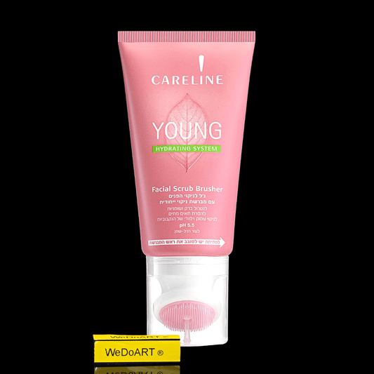 CARELINE YOUNG Facial cleansing gel with a unique cleansing brush 150 ml - WEDOART-IL