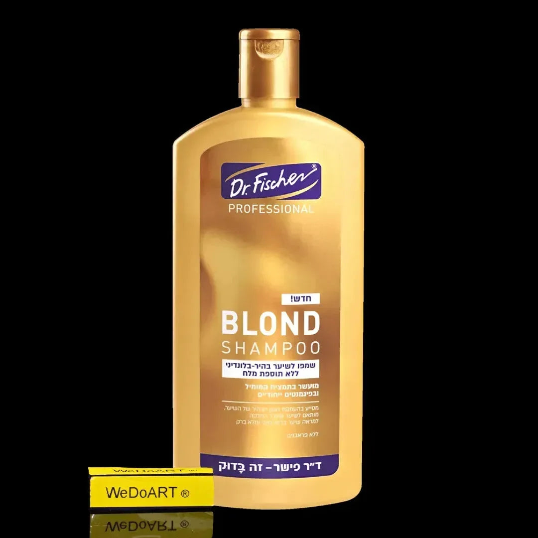 Front view of Dr. Fischer BLOND Shampoo Without Added Salt for light-blond hair, 400 ml