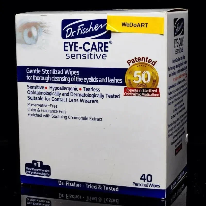 Dr. Fischer EYE-CARE SENSITIVE 40-wipe box, front panel