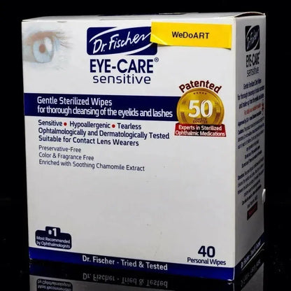 Dr. Fischer EYE-CARE SENSITIVE 40-wipe box, front panel