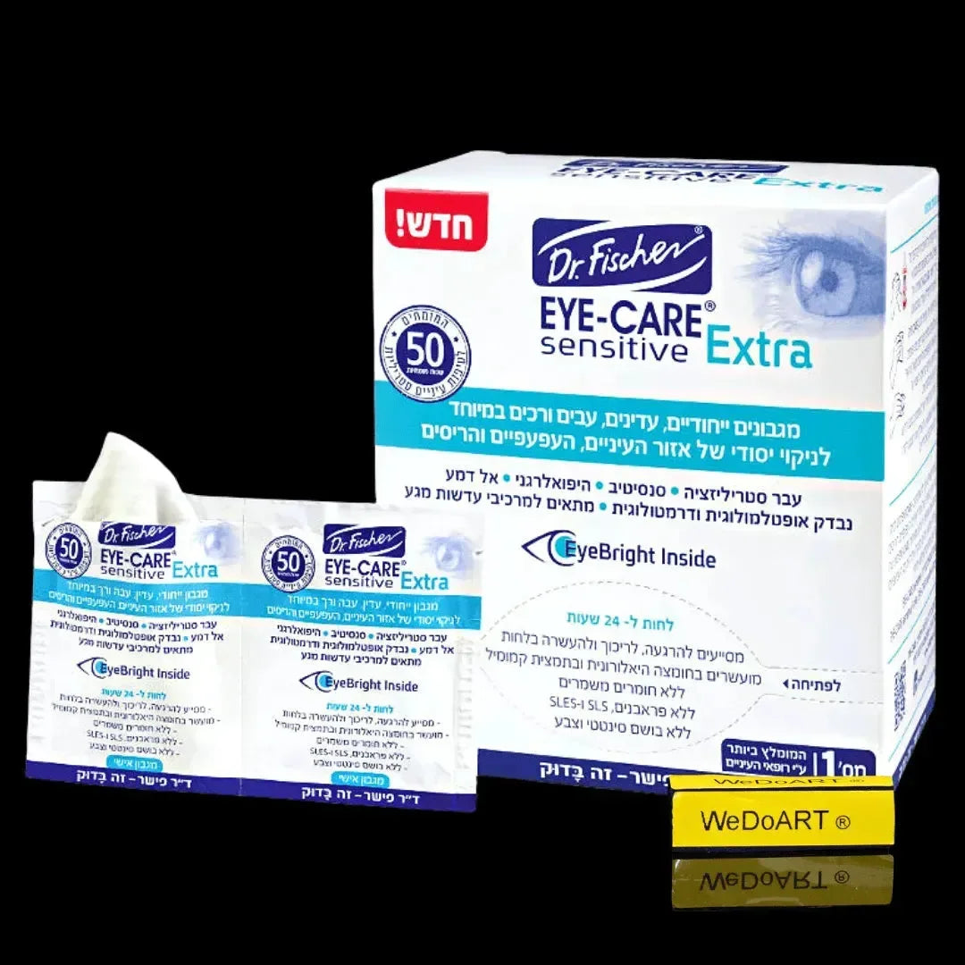 EYE CARE Sensitive Extra sterilized eyelid wipes, pack of 40 personal wipes by Dr. Fischer
