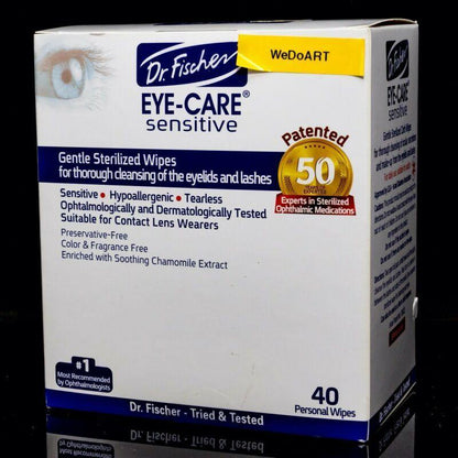 EYE-CARE SENSITIVE Sterilized Wips by Dr. Fischer 40 personal wipes - WEDOART-IL