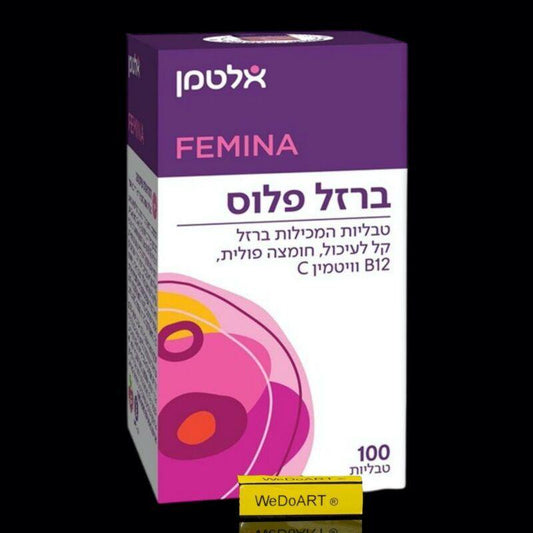 FEMINA Iron Plus 100 Tablets - Folic Acid, Vitamin B12 & Vitamin C - WEDOART-IL