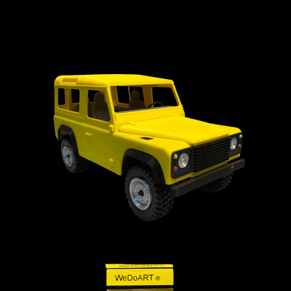 Land Rover Defender 90 with yellow rooftop 3D Model - WEDOART-IL