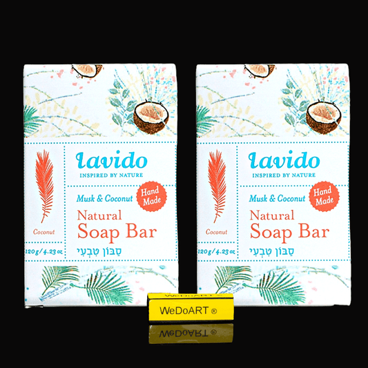 Lavido 2 Musk & Coconut-scented soaps 2x120 g - WEDOART-IL