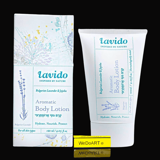 LAVIDO Aromatic Body Lotion -Bulgarian Lavender & Jojoba 120ml - WEDOART-IL