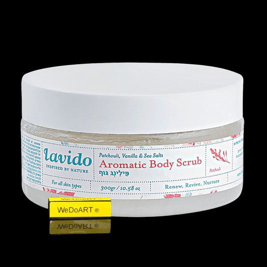 Lavido Aromatic Body Scrub  Patchouli vanilla & Sea Salts 300 g  - WEDOART-IL