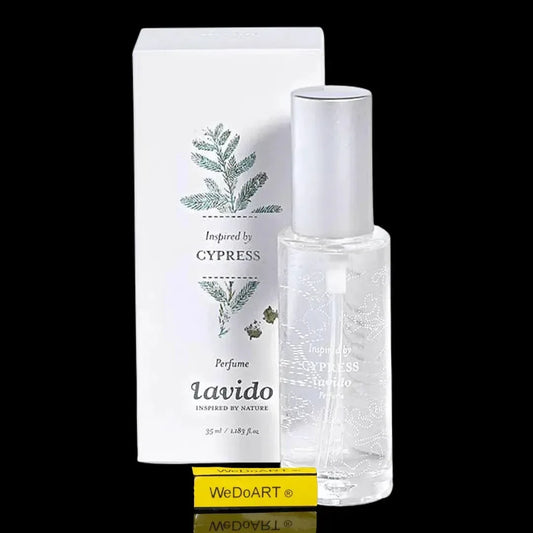 Lavido cypress perfume 30 ml spray bottle, front view
