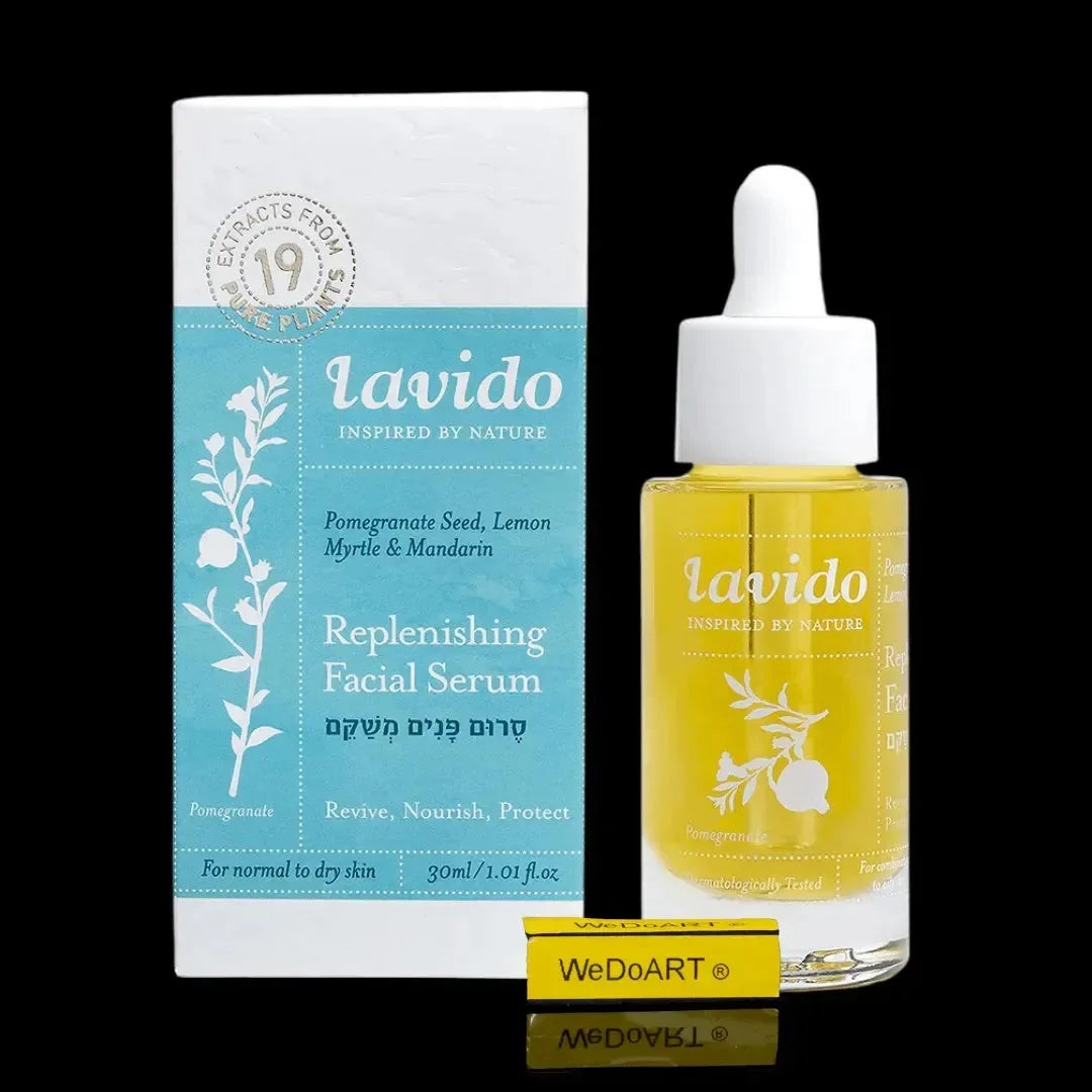 LAVIDO replenishing facial serum with pomegranate seed oil, lemon myrtle, and mandarin, 30 ml, main product photo