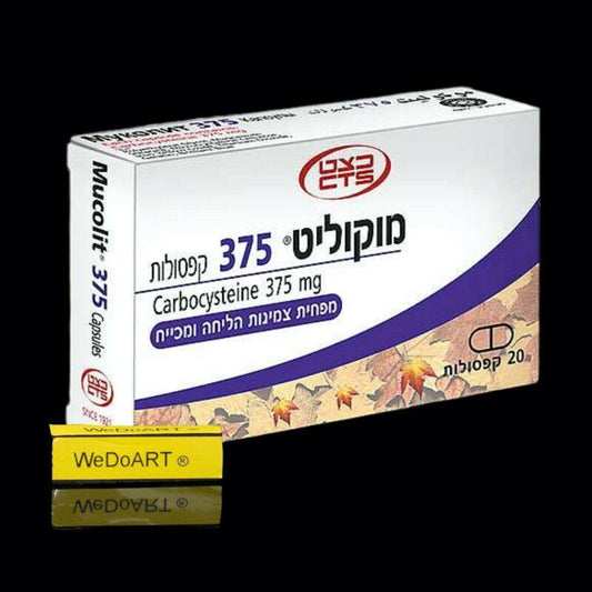 Mucolit 375 Capsules Carbocyteine 375mg 20 Capsules - WEDOART-IL
