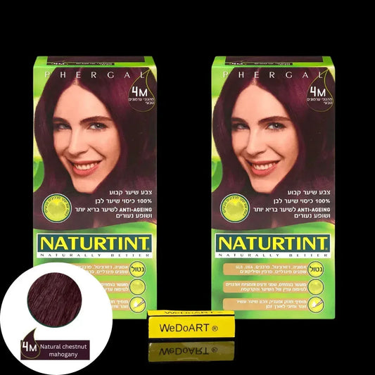 Naturtint Permanent Hair Color 4M Mahogany Chestnut permanent gel hair color, 2-Pack, 165 ml