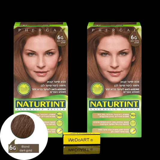 Naturtint Permanent Hair Color 6G Dark Golden Blonde permanent gel hair color, 2-Pack, 165 ml