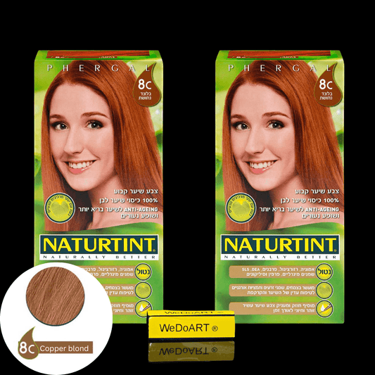 Naturtint permanent hair color 8C Copper blond 2-Pack - WEDOART-IL