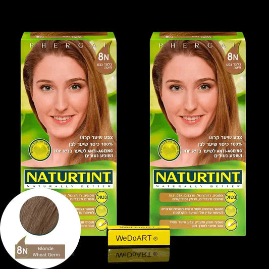 Naturtint Permanent Hair Color 8N Wheat Germ Blonde permanent gel hair color, 2-Pack, 165 ml