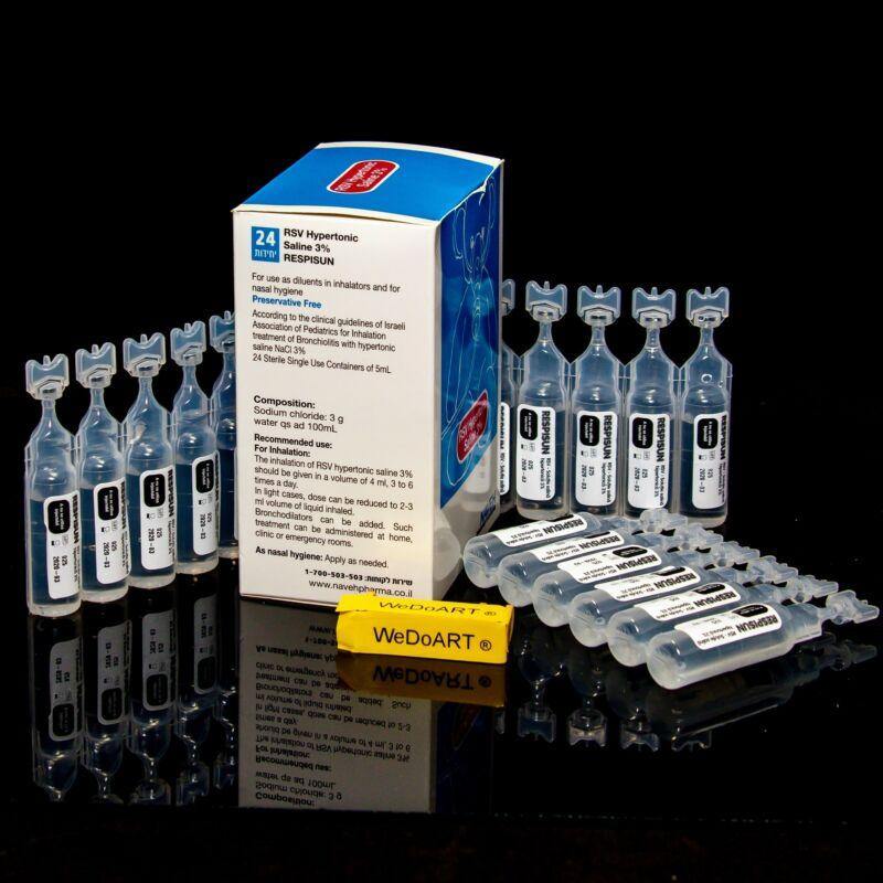 RSV Hypertonic Saline 3% RESPISUN 24 containers of 5ml - WEDOART-IL