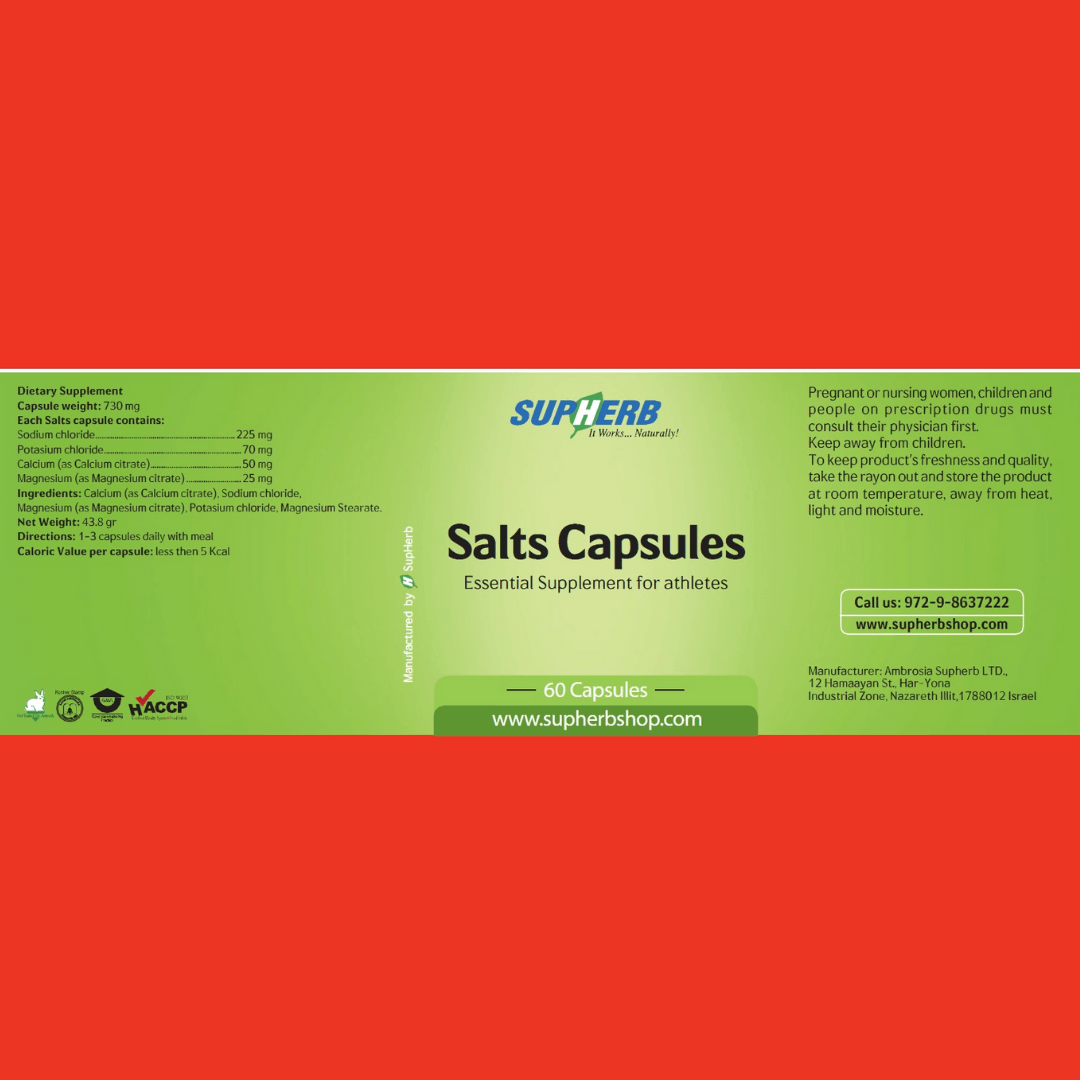 Salts Capsules for athletes 60 Capsules - WEDOART-IL