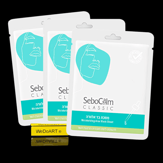 SeboCalm 3 aloe vera fabric masks to increased moisture and soothe the skin - WEDOART-IL