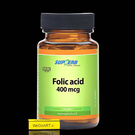 SUPHERB - Folic acid 400 mcg 30 tablets - WEDOART-IL