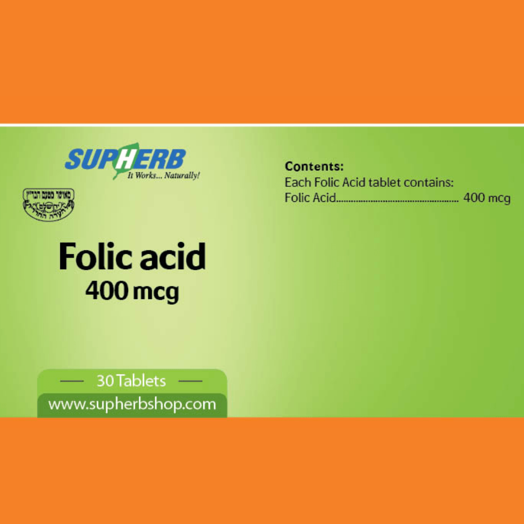 SUPHERB - Folic acid 400 mcg 30 tablets - WEDOART-IL